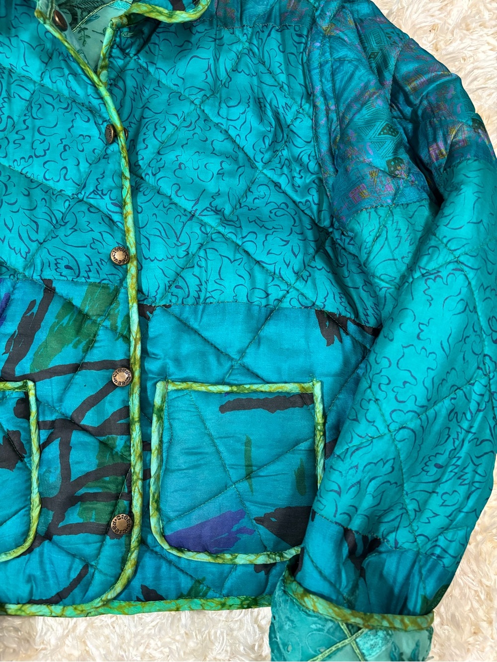 Creed Reversible Patchwork Jacket-EUC-Boho Cottagecore - Picture 2 of 10